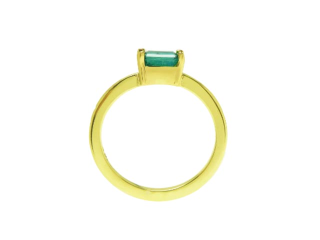 Buy Five Metal Emerald Single Stone Ladies Daily Wear Impon Finger Ring  Online